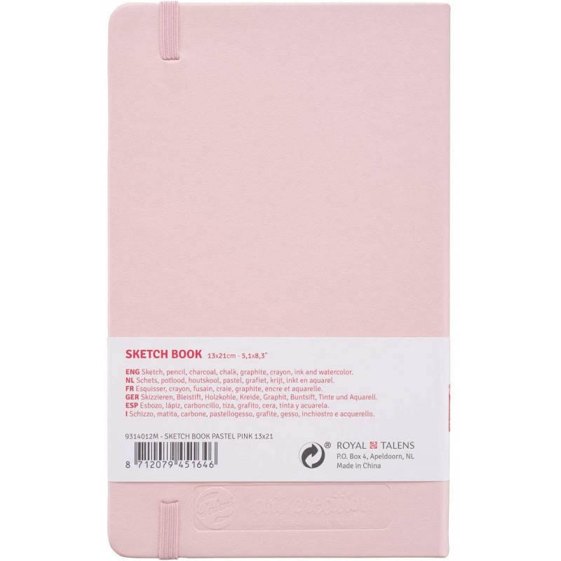 Carnet Croquis 13 X 21 Cm 80 Feuilles 140G Rose Royal Talens | Surdiscount