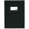 photo-Protège-cahier opaque noir en PVC – Format A4 21x29,7 cm – Épaisseur 19/100ème – Grain cuir
