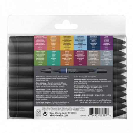 Acheter Pochette de Feutres Promarker 12+1 Tatouage - Winsor et Newton