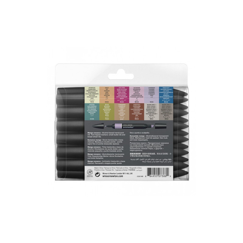 Acheter Lot de Feutres Promarker 12+1 Manga Romance - Winsor et Newton