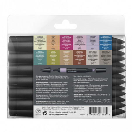 Acheter Lot de Feutres Promarker 12+1 Manga Romance - Winsor et Newton