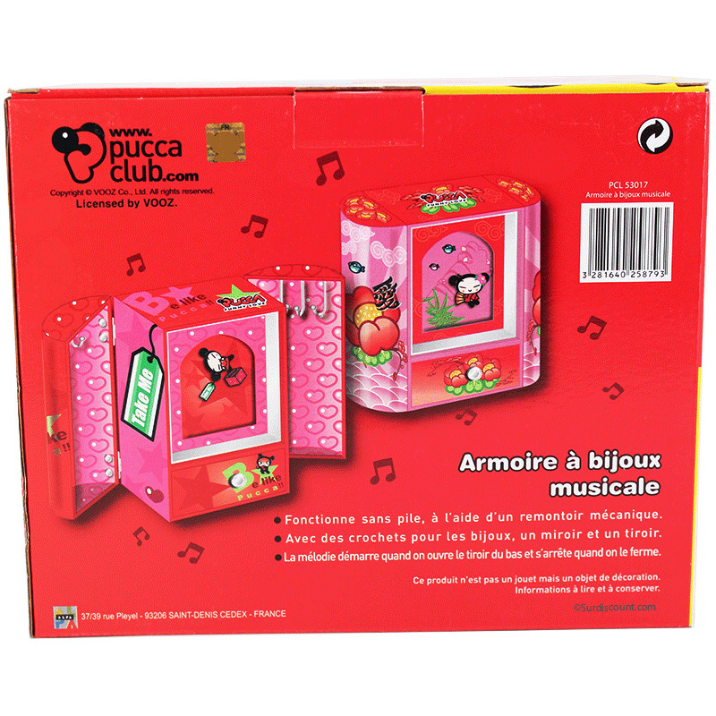 Armoire À Bijoux Musicale Pucca | Surdiscount