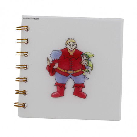 photo-Carnet - 10x10cm - Spirales - Feuilles blanches unies - Couverture polypro