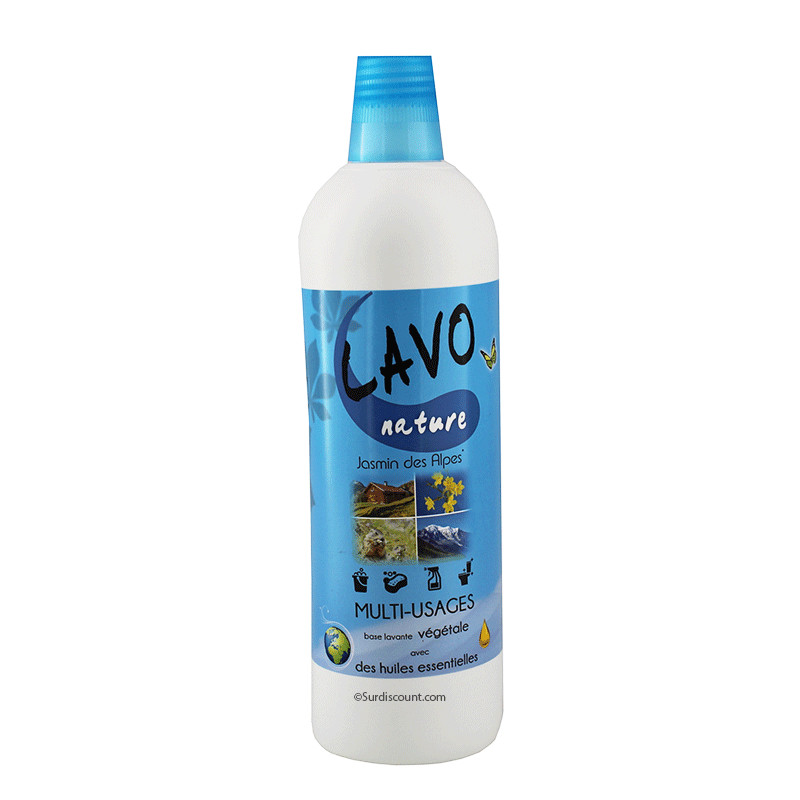 photo-Produit nettoyant - Multi surfaces - Parfum jasmin des Alpes - Lavo Fruit - Bidon 1L