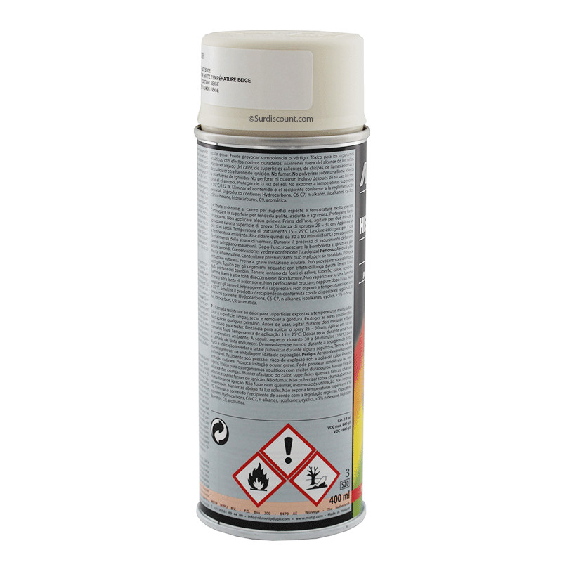 Bombe peinture Vernis haute température - beige - Motip | à seulement 16,99 €