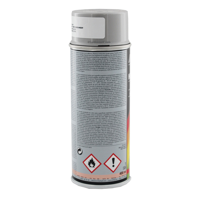 Bombe de vernis haute température - argent - Motip | à seulement 16,99 €