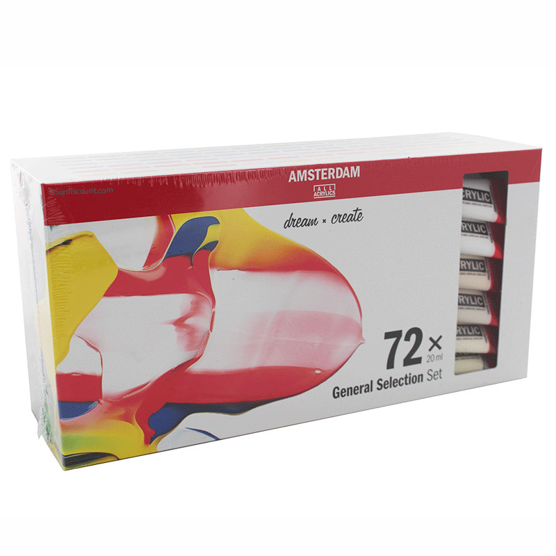Set Peinture Acrylique de 72 tubes - Amsterdam pas cher