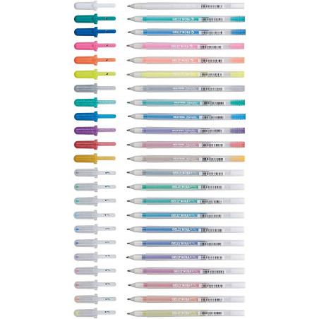 Lot De 24 Stylos Gel Stardust Métallisé Clair De Lune - Sakura Gelly Roll | Surdiscount