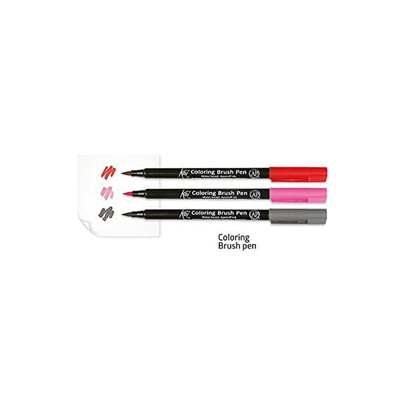 Acheter Lot de 48 stylos pinceaux koi coloring brush pen - Sakura pas cher