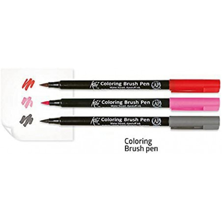 Acheter Lot de 48 stylos pinceaux koi coloring brush pen - Sakura pas cher