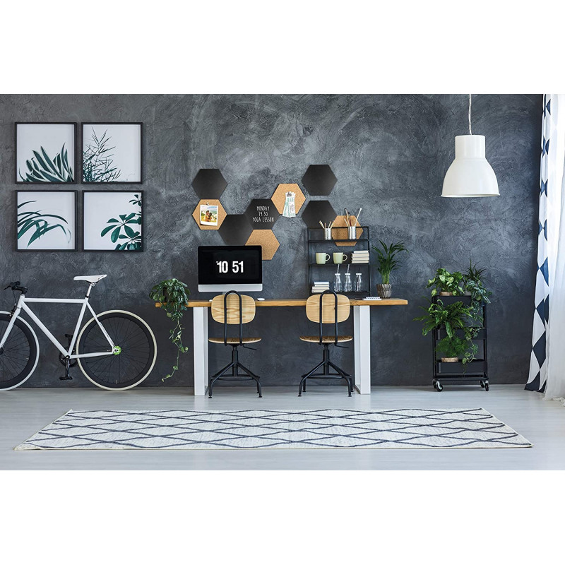 Lot de 7 ardoises noires et liège forme hexagonale Sécurit | à seulement 9,99 €