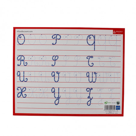 Ardoise Effaçable À Sec Alphabet Majuscules Cursives - 26,5 X 21Cm - Bouchut | Surdiscount