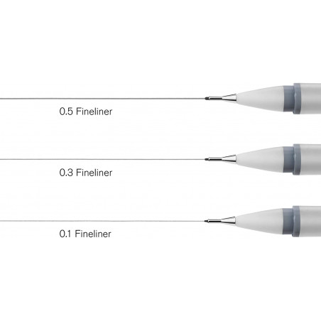 Set 3 Feutre À Pointe Fine - Pointe Gris - Winsor & Newton | Surdiscount