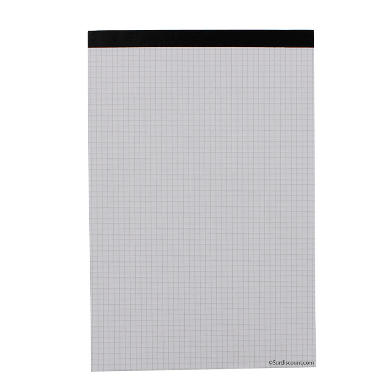 photo-Bloc notes - A4 - Petits carreaux - 200 feuilles - Idéal bureau, école, maison