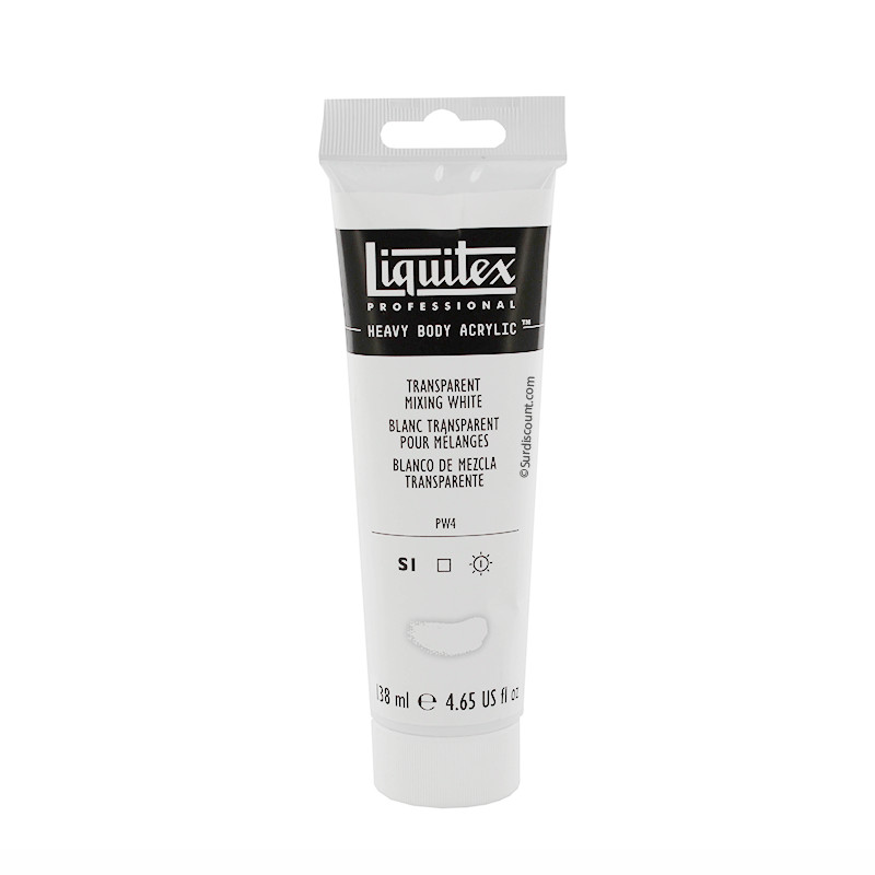 photo-Peinture acrylique - Blanc transparent mélanges - 430 - Liquitex Heavy Body - Tube de 138ml