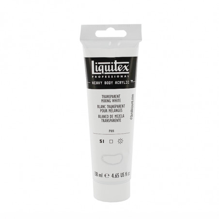 photo-Peinture acrylique - Blanc transparent mélanges - 430 - Liquitex Heavy Body - Tube de 138ml