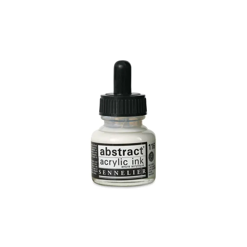photo-Encre - Acrylique - Blanc de Titane - 116 - Sennelier - Flacon 30ml - Beaux-arts