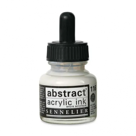 photo-Encre - Acrylique - Blanc de Titane - 116 - Sennelier - Flacon 30ml - Beaux-arts