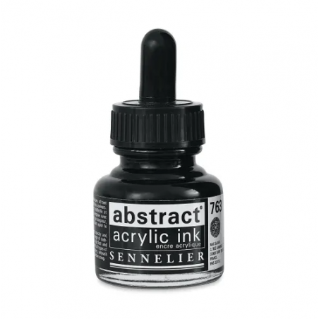 photo-Encre - Acrylique - Noir de carbone - 763 - Sennelier - Flacon 30ml - Beaux-arts