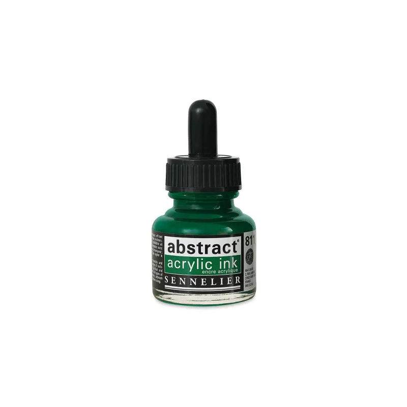 photo-Encre - Acrylique - Vert permanent clair - 811 - Sennelier - Flacon 30ml - Beaux-arts