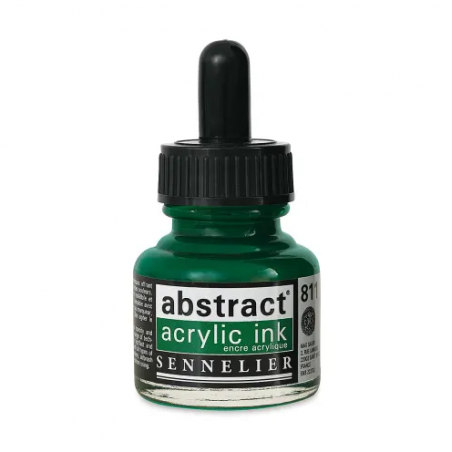 photo-Encre - Acrylique - Vert permanent clair - 811 - Sennelier - Flacon 30ml - Beaux-arts