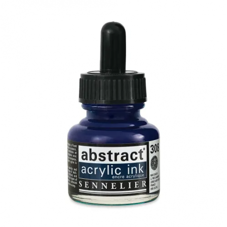 photo-Encre - Acrylique - Bleu Indigo - 308 - Sennelier - Flacon 30ml - Beaux-arts