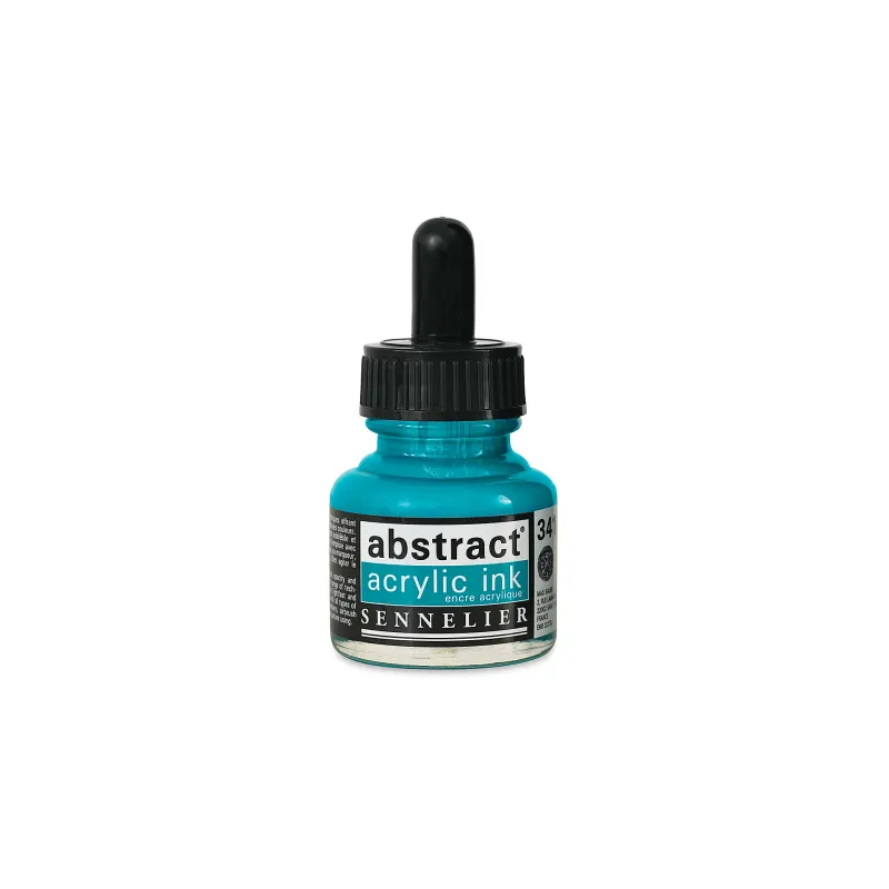 photo-Encre - Acrylique - Turquoise - 341 - Sennelier - Flacon 30ml - Beaux-arts