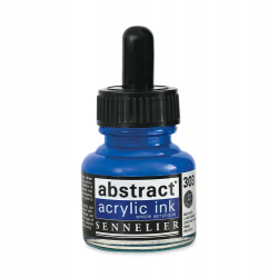 photo-Encre - Acrylique - Bleu de Cobalt imitation - 303 - Sennelier - Flacon 30ml - Beaux-arts