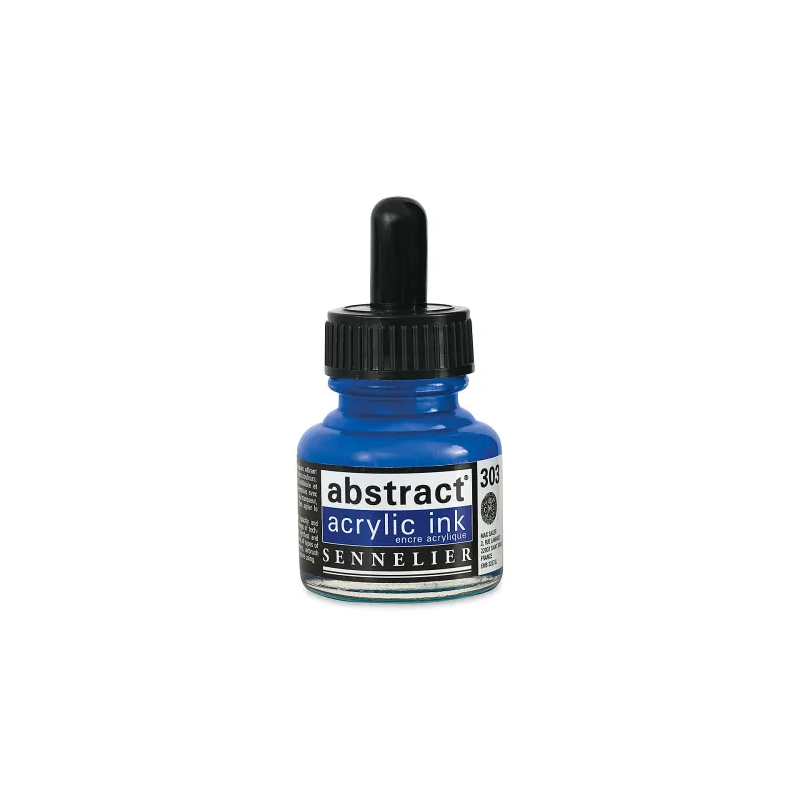 photo-Encre - Acrylique - Bleu de Cobalt imitation - 303 - Sennelier - Flacon 30ml - Beaux-arts