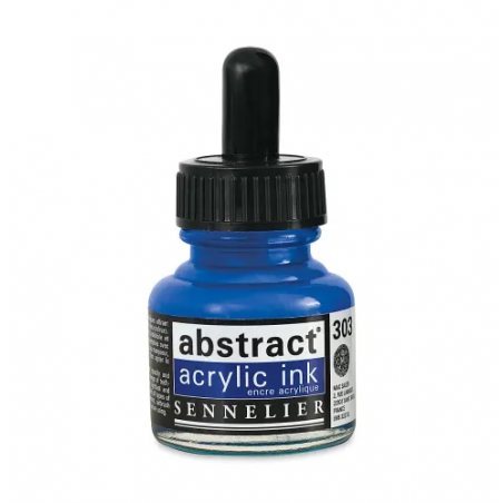 photo-Encre - Acrylique - Bleu de Cobalt imitation - 303 - Sennelier - Flacon 30ml - Beaux-arts