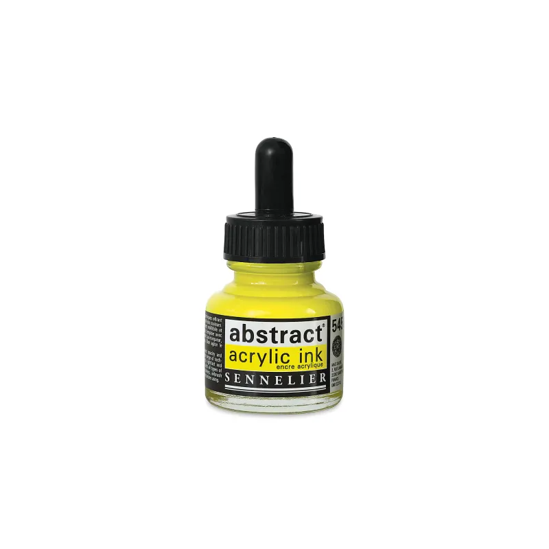 photo-Encre - Acrylique - Ton jaune cadmium citron - 545 - Sennelier - Flacon 30ml - Beaux-arts