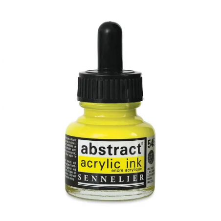 photo-Encre - Acrylique - Ton jaune cadmium citron - 545 - Sennelier - Flacon 30ml - Beaux-arts