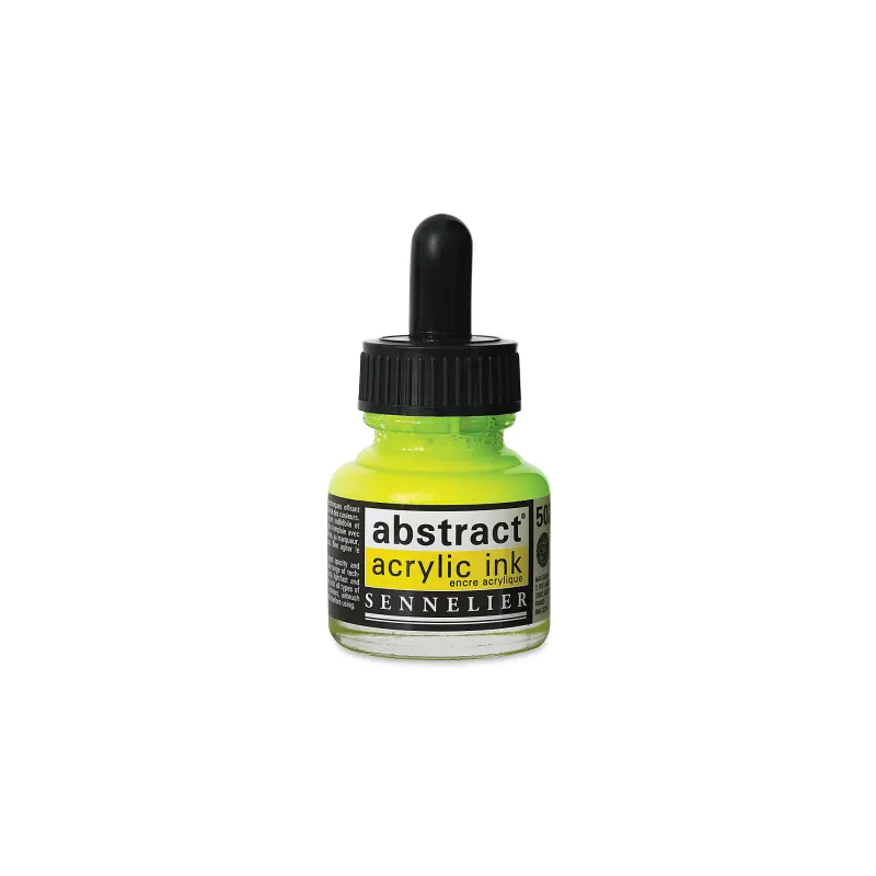 photo-Encre - Acrylique - Jaune fluorescent - 502 - Sennelier - Flacon 30ml - Beaux-arts