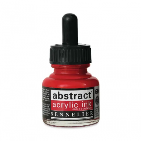 photo-Encre - Acrylique - Ton rouge cadmium foncé - 606 - Sennelier - Flacon 30ml - Beaux-arts