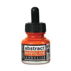 photo-Encre - Acrylique - Ton rouge cadmium orange - 615 - Sennelier - Flacon 30ml - Beaux-arts