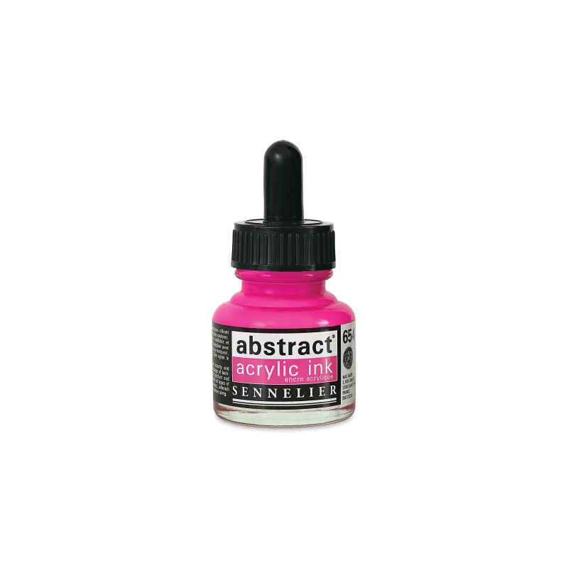 photo-Encre - Acrylique - Rose fluorescent - 654 - Sennelier - Flacon 30ml - Beaux-arts