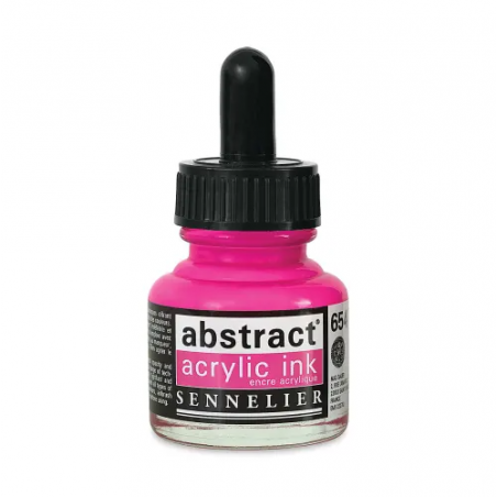 photo-Encre - Acrylique - Rose fluorescent - 654 - Sennelier - Flacon 30ml - Beaux-arts