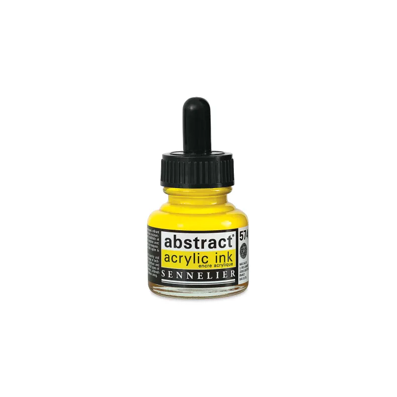 photo-Encre - Acrylique - Jaune primaire - 574 - Sennelier - Flacon 30ml - Beaux-arts