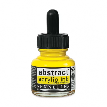 photo-Encre - Acrylique - Jaune primaire - 574 - Sennelier - Flacon 30ml - Beaux-arts