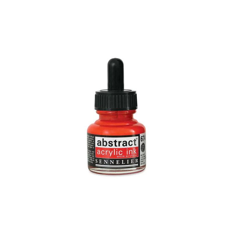 photo-Encre - Acrylique - Vermillon - 674 - Sennelier - Flacon 30ml - Beaux-arts