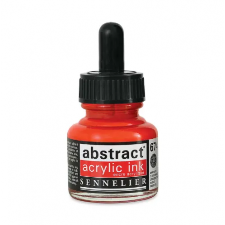 photo-Encre - Acrylique - Vermillon - 674 - Sennelier - Flacon 30ml - Beaux-arts