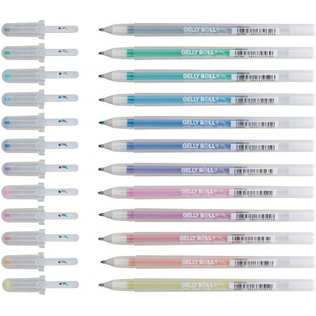 Lot De 12 Stylos Gel Stardust Glitter - Sakura | Surdiscount