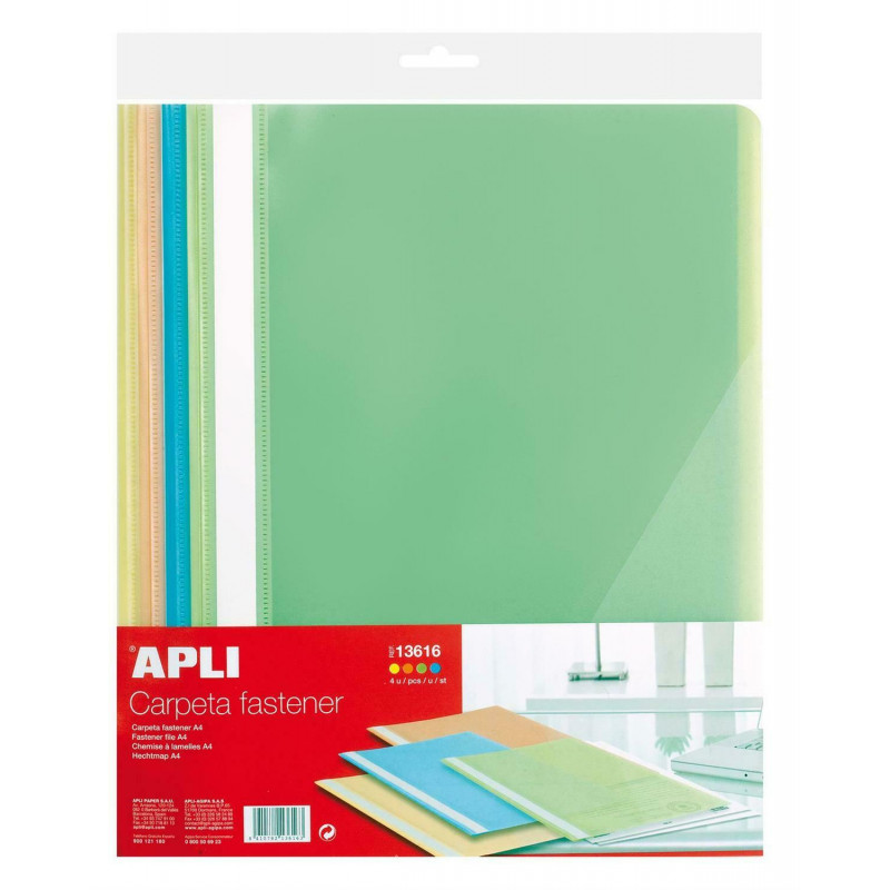 10 Chemises à Élastique 3 Rabats Format A4 - Maxiburo - Couleurs Assorties