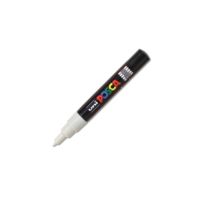 MARQUEUR POINTE EXTRA-FINE - BLANC - PC1MC - POSCA pas cher