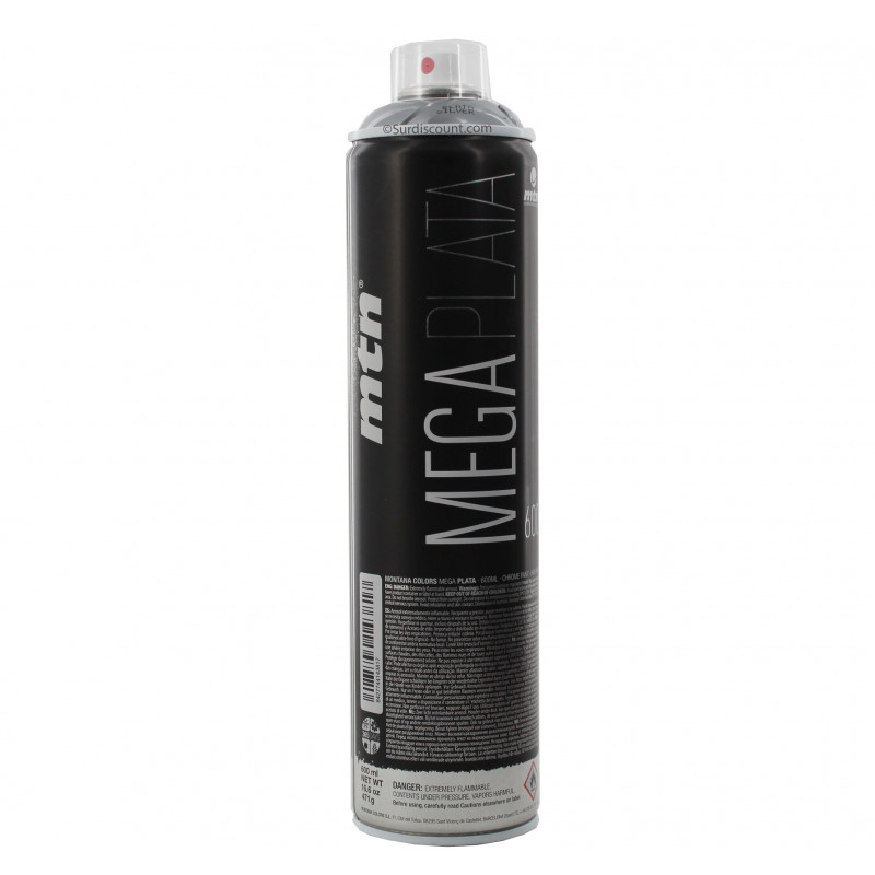 photo - Bombe de peinture - Mega Plata - Chrome - MTN Mega Colors - 600ml