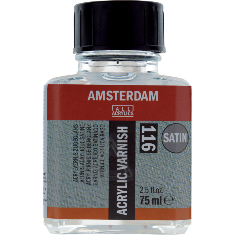 photo-Vernis acrylique - Satiné - Transparent - Acrylique et huile - Amsterdam - 75ml