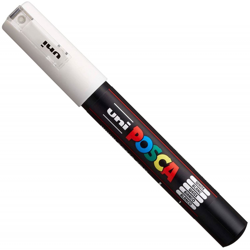 SET DE 2 MARQUEURS PC1MC BLANC ET NOIR POINTE EXTRA FINE - POSCA | à seulement 5,9 €