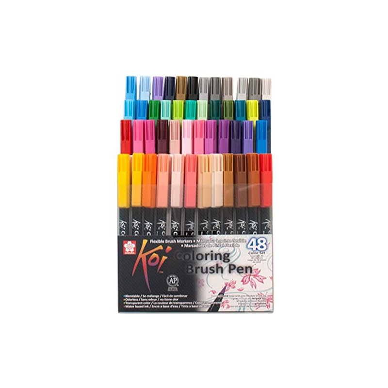 photo-Feutres - Pointe pinceaux - 48 couleurs - Sakura - Koi coloring brush pen