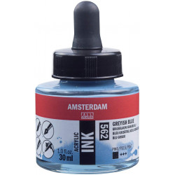 photo-Encre - Acrylique - Bleu grisâtre - 562 - Amsterdam - Flacon 30ml - Beaux-arts