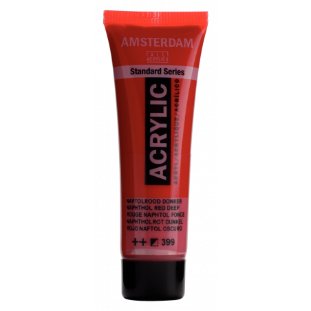 Peinture Acrylique en tube - rouge naph fonce - Amsterdam pas cher